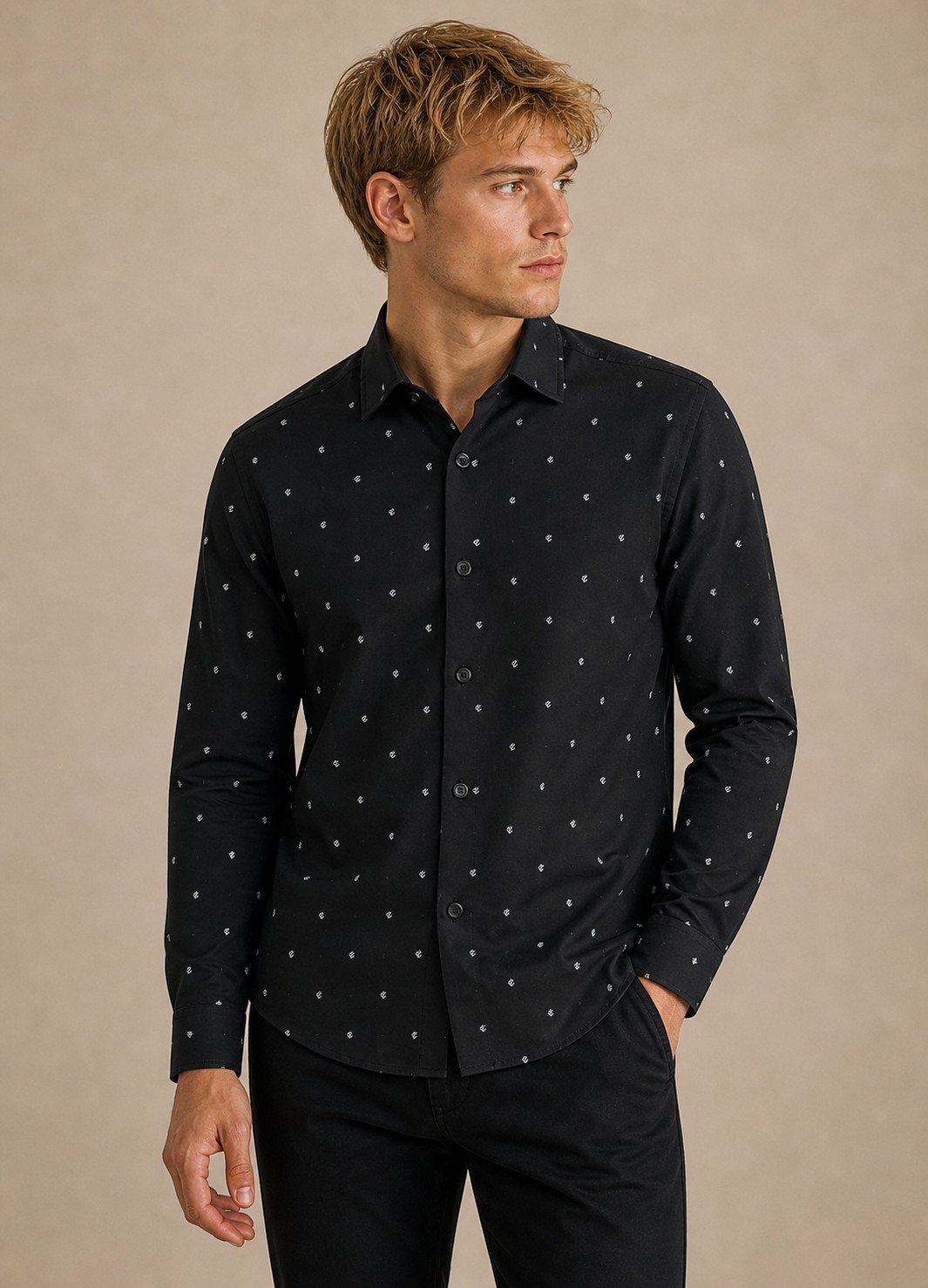 Camisa Juvenil Estampado Rigido - Imagen 2