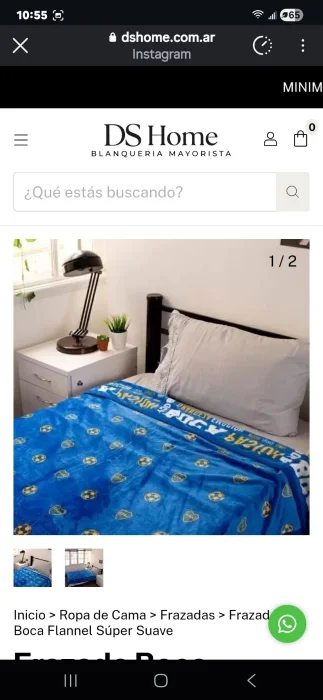 Frazada Flannel Boca-river 1 1/2