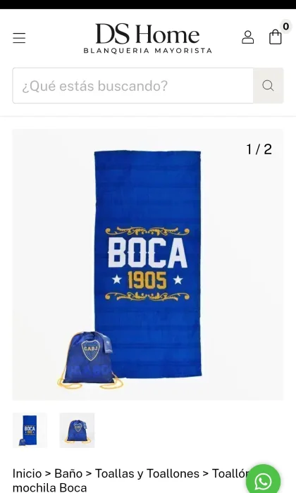 Toallon con Mochila Boca-river