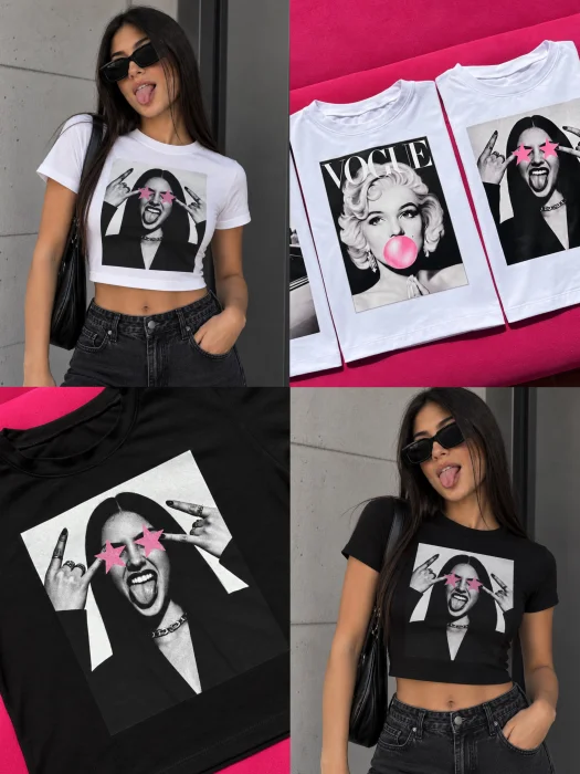 Reme Baby Tee Estampado Mujer