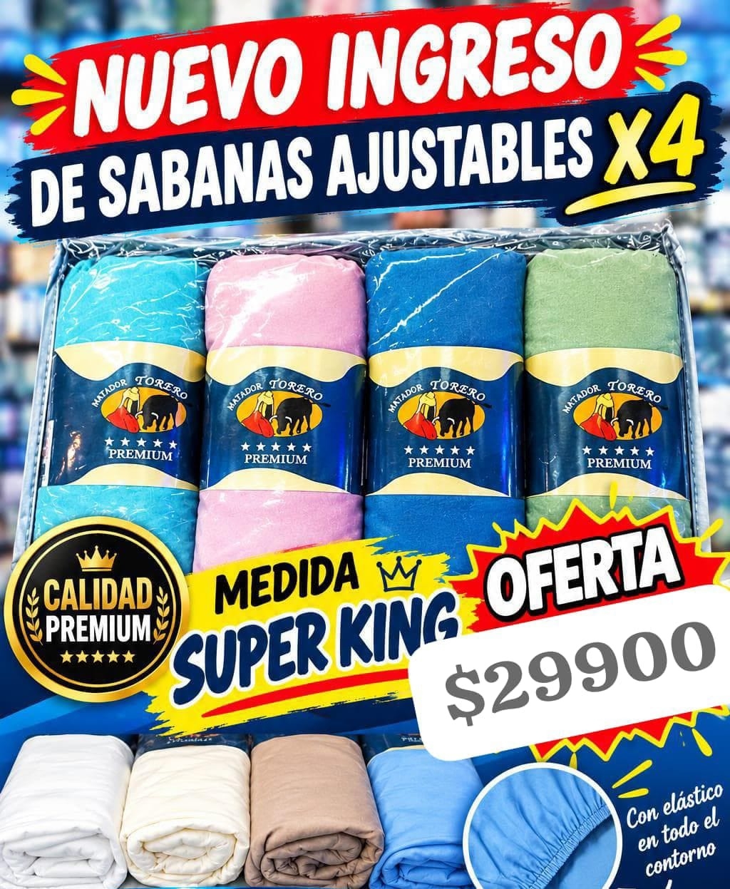 Sabanas Ajustables X4 3mts King - Imagen 3