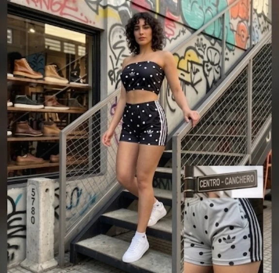 Conjunto Shorts y Top a Lunares
