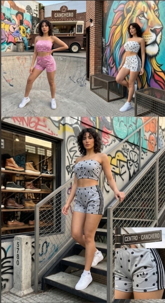 Conjunto Shorts y Top a Lunares - Imagen 2