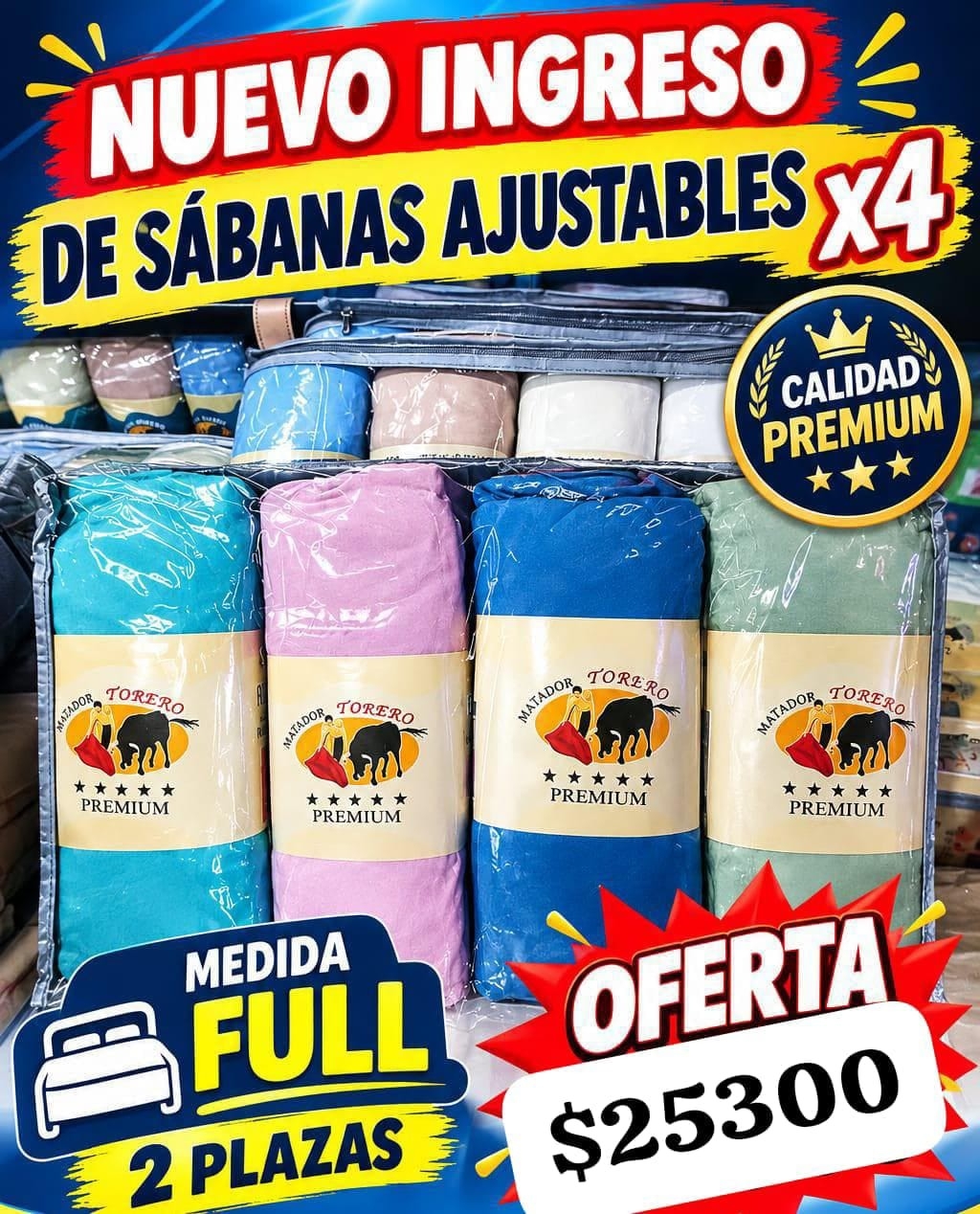 Sabanas X4 Ajustables 2 Plazas Full - Imagen 6