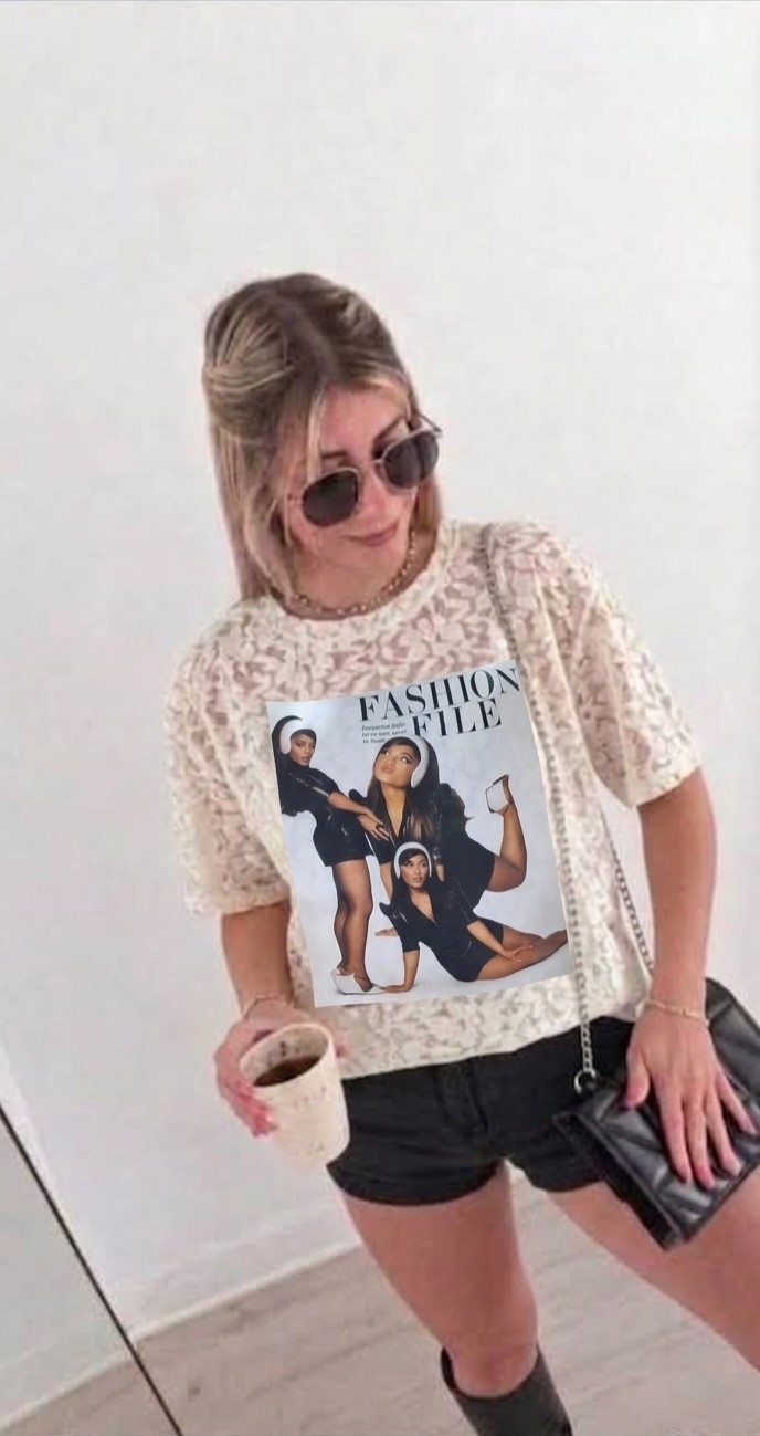 Remera Encaje con Estampa - Imagen 4