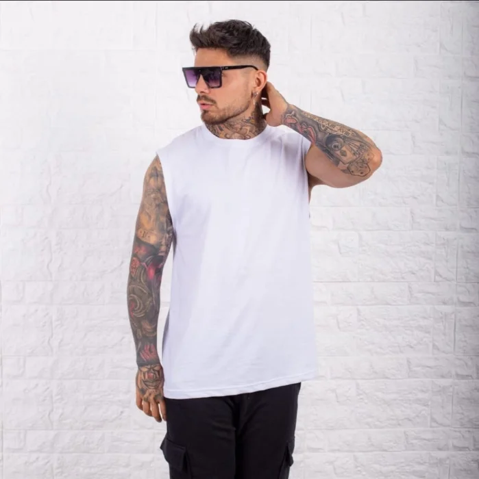 Musculosas Oversize Algodón Peinado