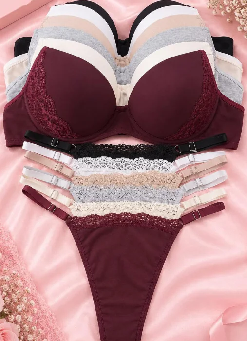 Conjunto de Algodón Sof con Encaje