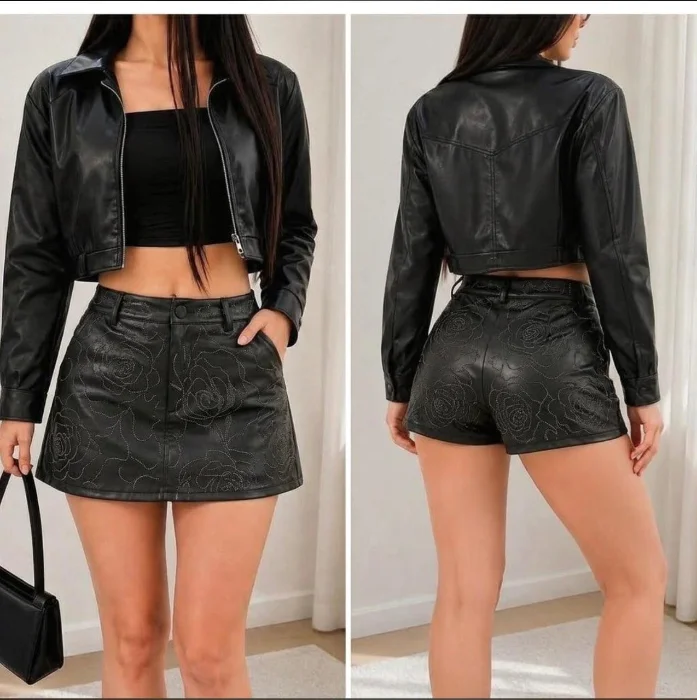 Short Pollera Engomado con Stras