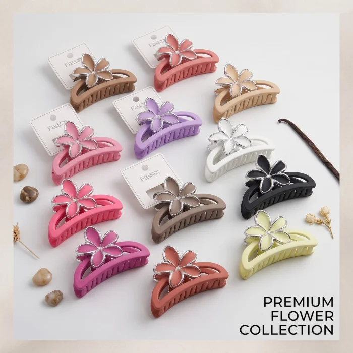 Broches Hawaianos Ovalado con Bordes Platiados