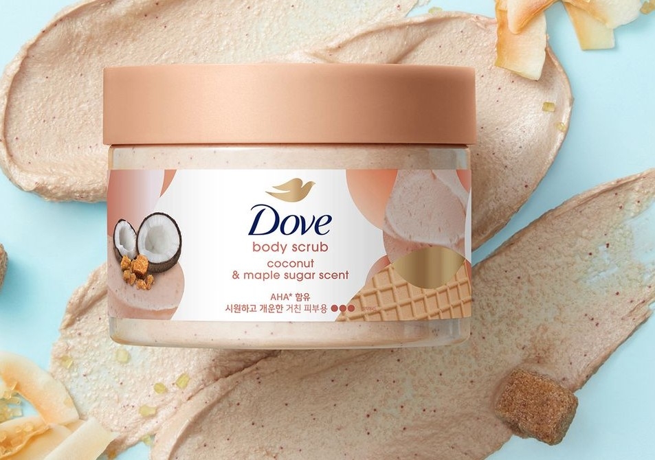 Crema Exfoliante Corporal Dove Importada Aroma Coco Vainilla Mora - Imagen 2
