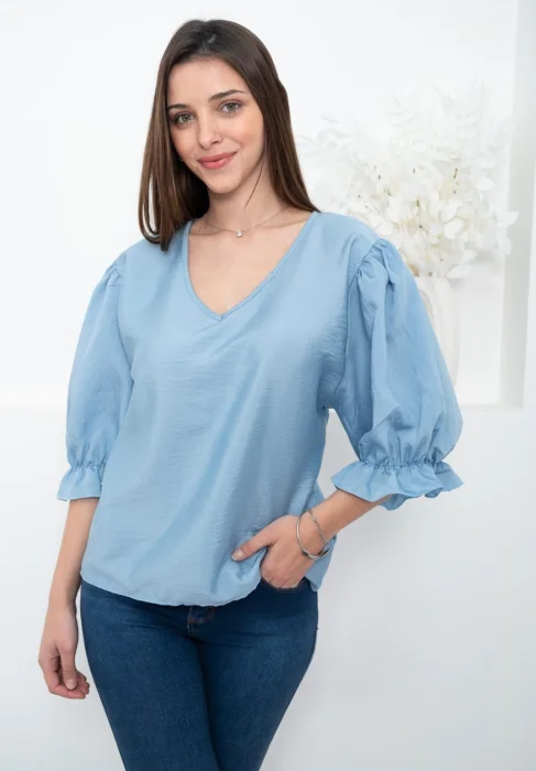 Blusa Manga Globo.