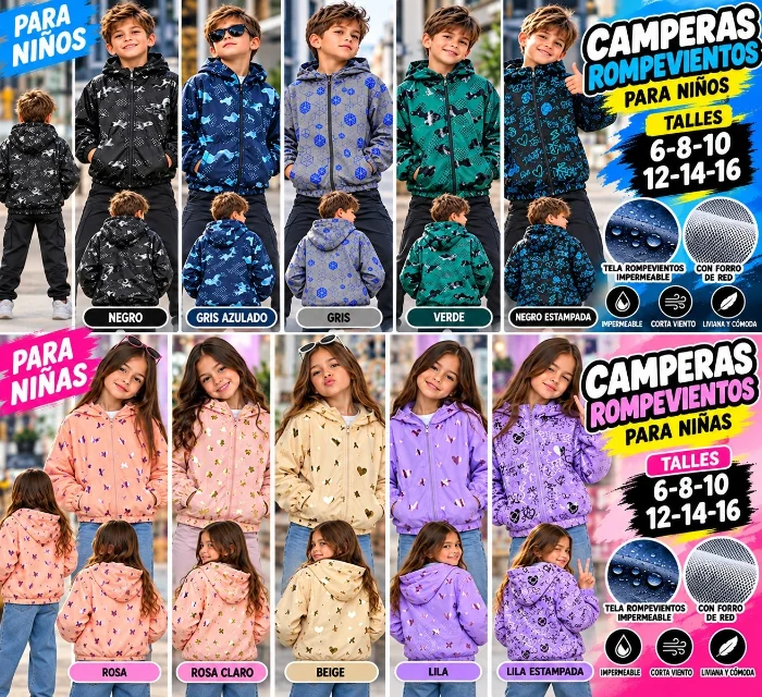 Camperas Rompevientos Unisex Calidad Premium