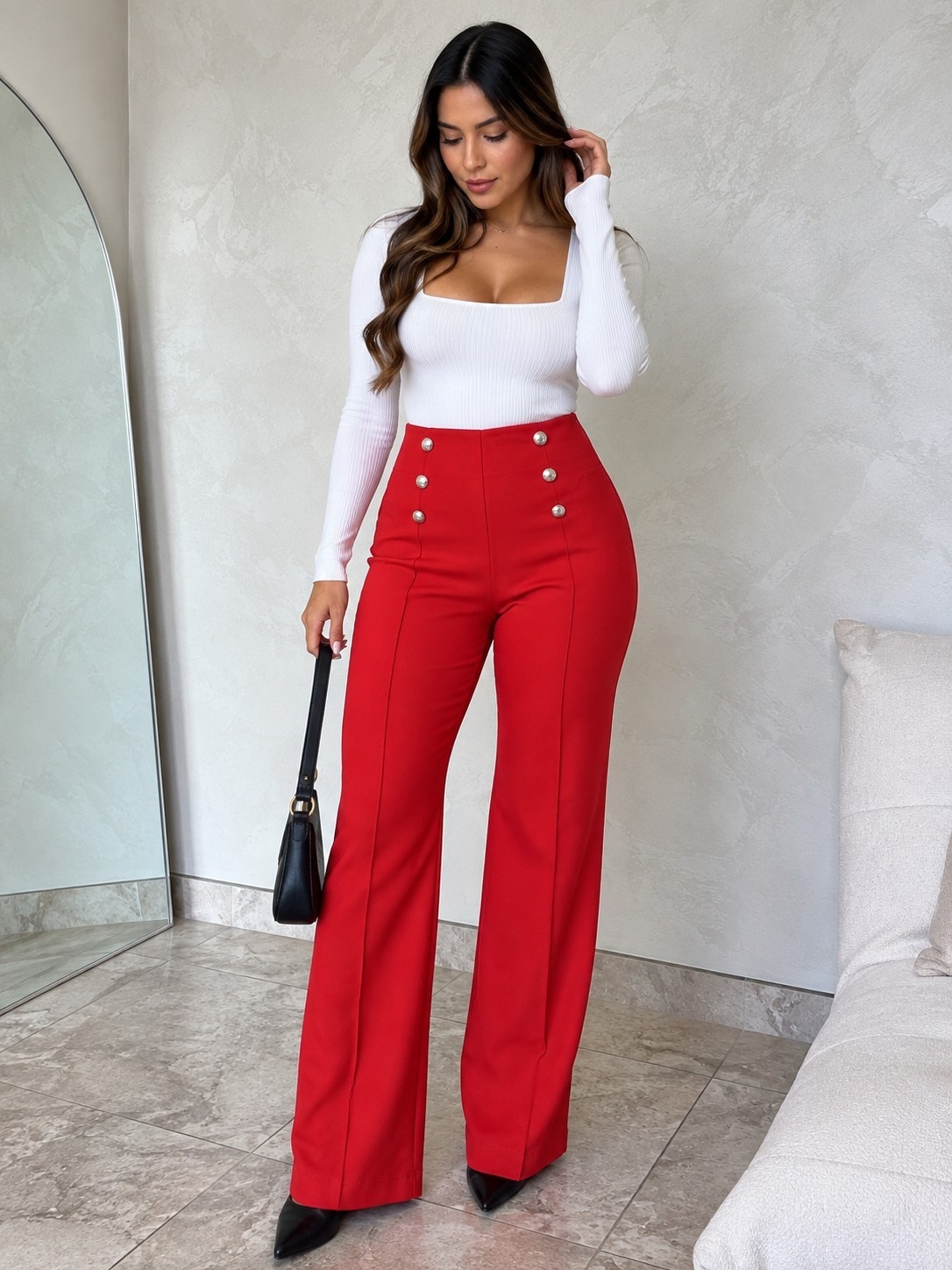 Pantalon Wide Leg Bengalina Excelente Calidad Talles 2al5 - Imagen 5
