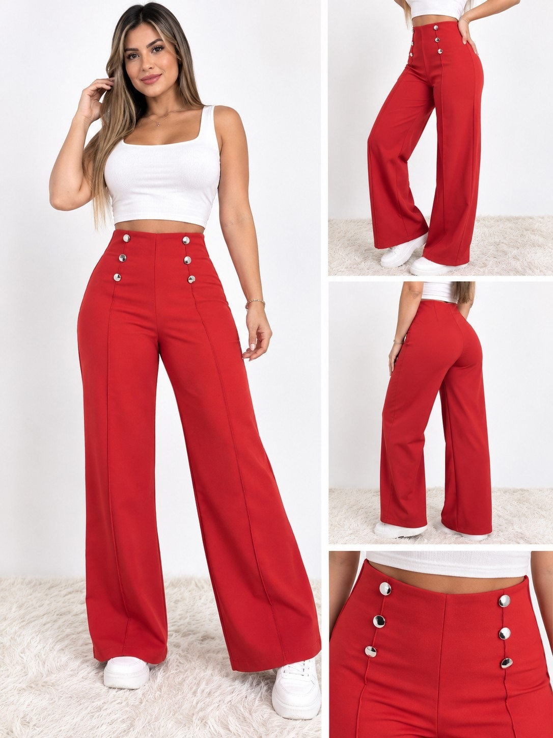 Pantalon Wide Leg Bengalina Excelente Calidad Talles 2al5 - Imagen 9
