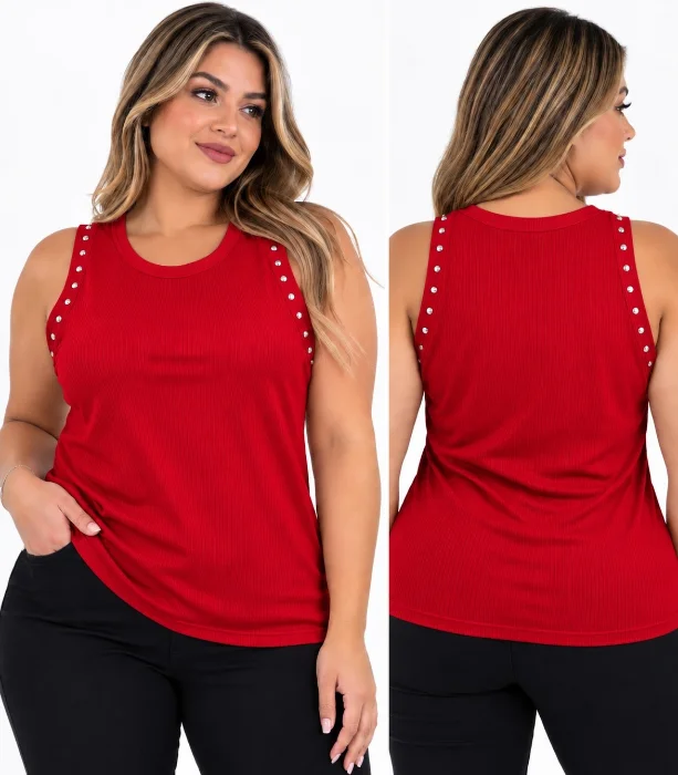 Musculosa Morley con Tachas Excelente Calidad Talles Unico Abarca