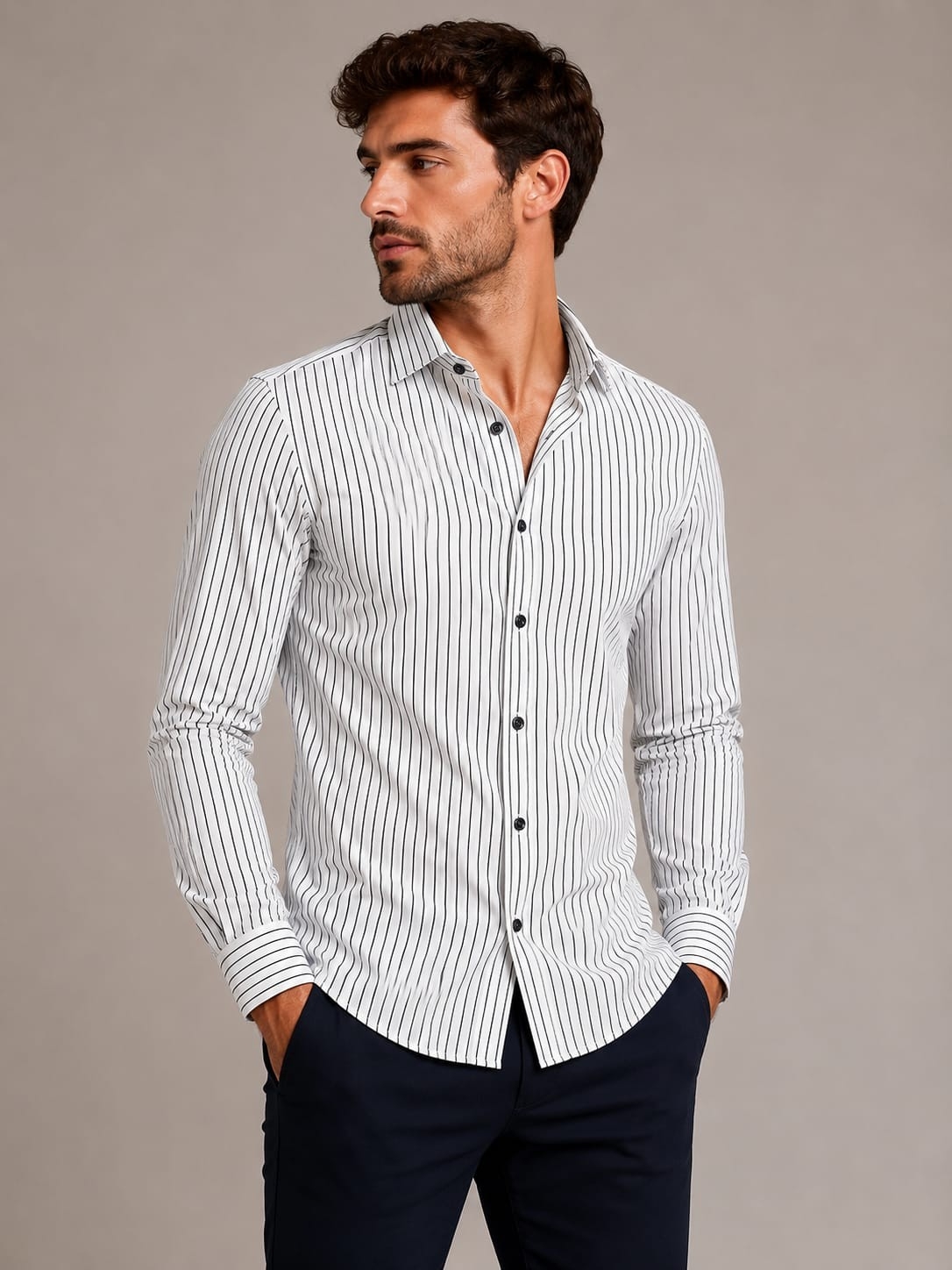 Camisas a Rayas Elastizado - Imagen 2