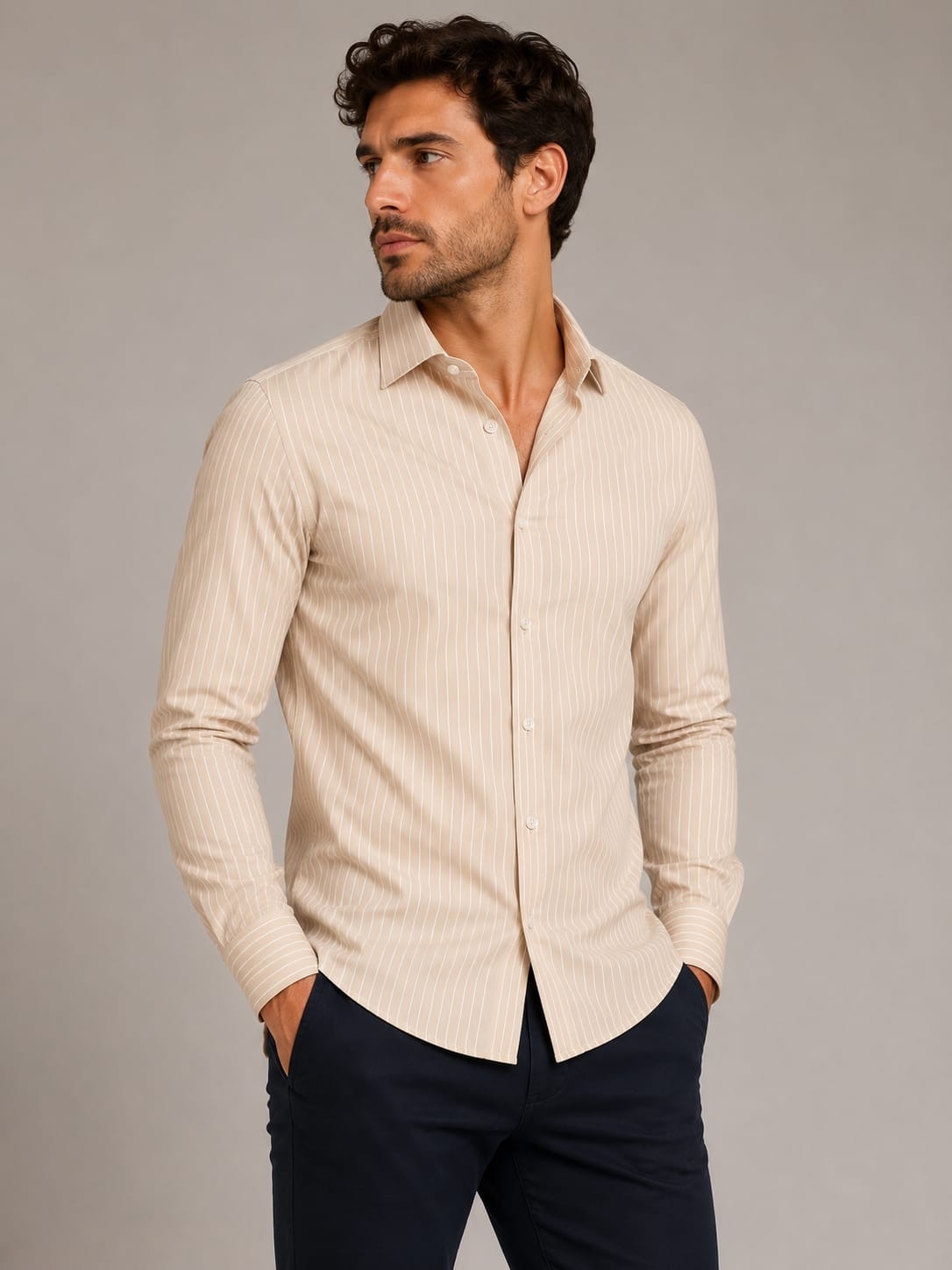 Camisas a Rayas Elastizado - Imagen 3