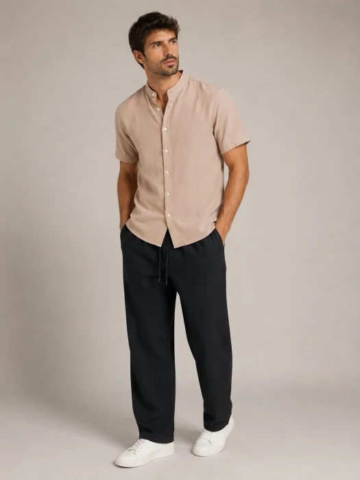 Camisas de Lino Cuello Mau