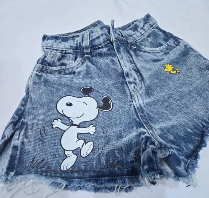 Shorts Jeans Nena Dibujos