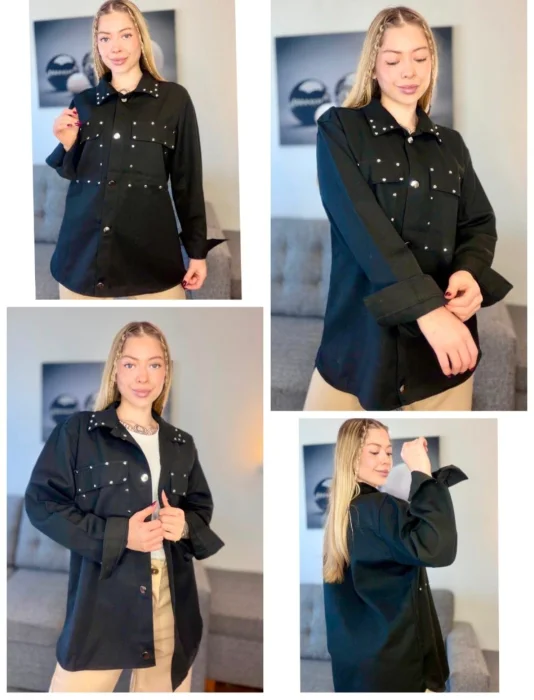 Camisaco Tachas Gabardina