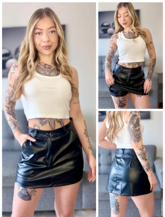 Pollera con Short Ecocuero