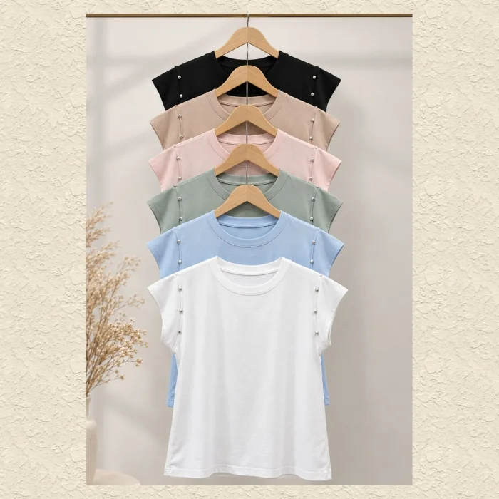 Remera de Dama Melvin con Tachas