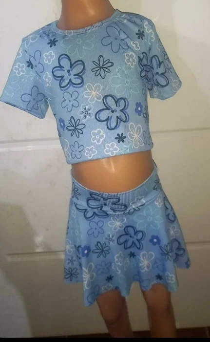 Conjunto de Nena  Short Pollera