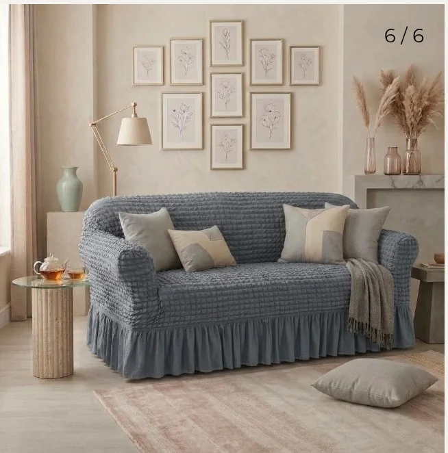 Funda de Sillón 2 Cuerpo Elastizada con Volados