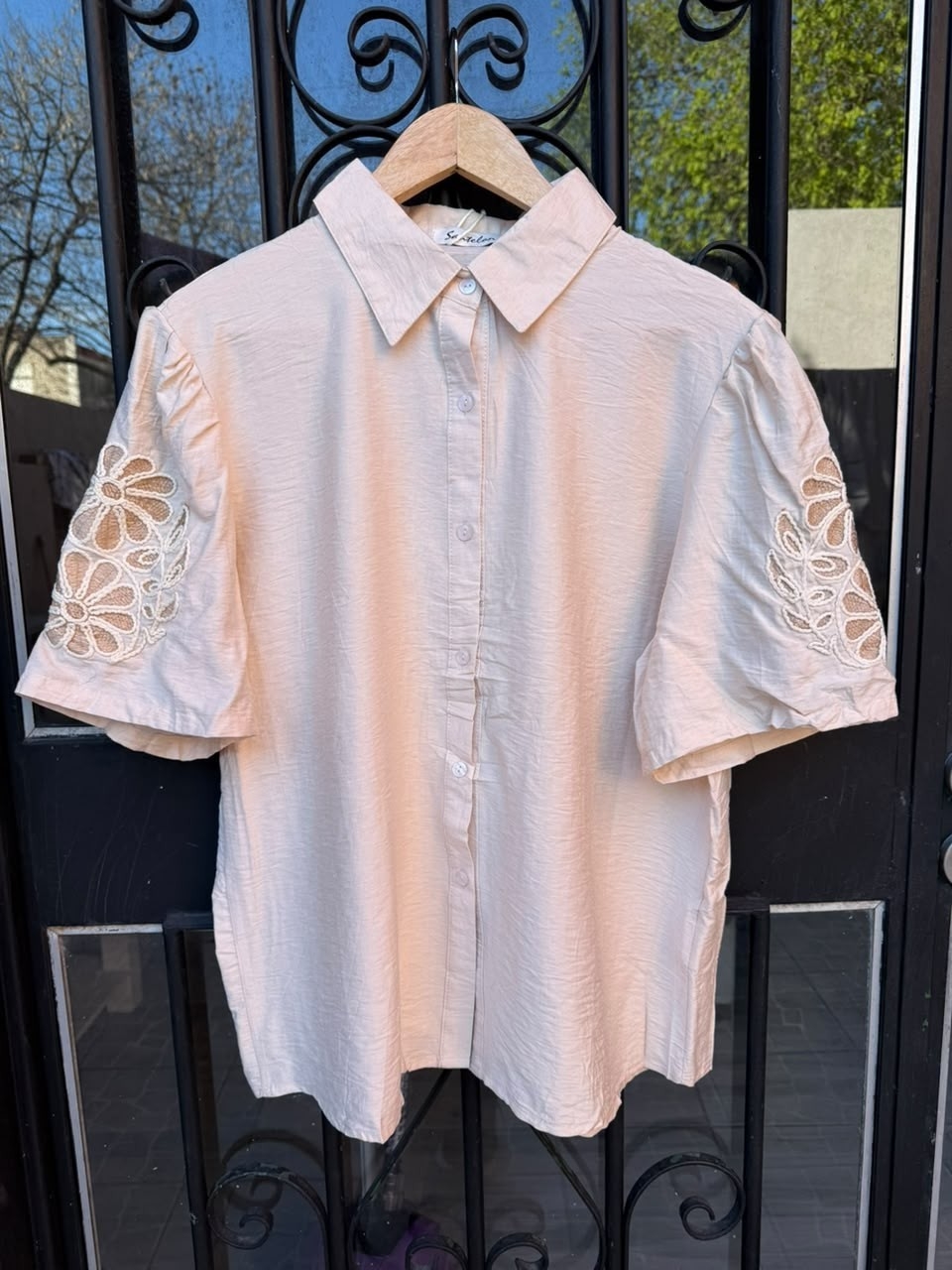 Camisa Manga Bordada - Imagen 4
