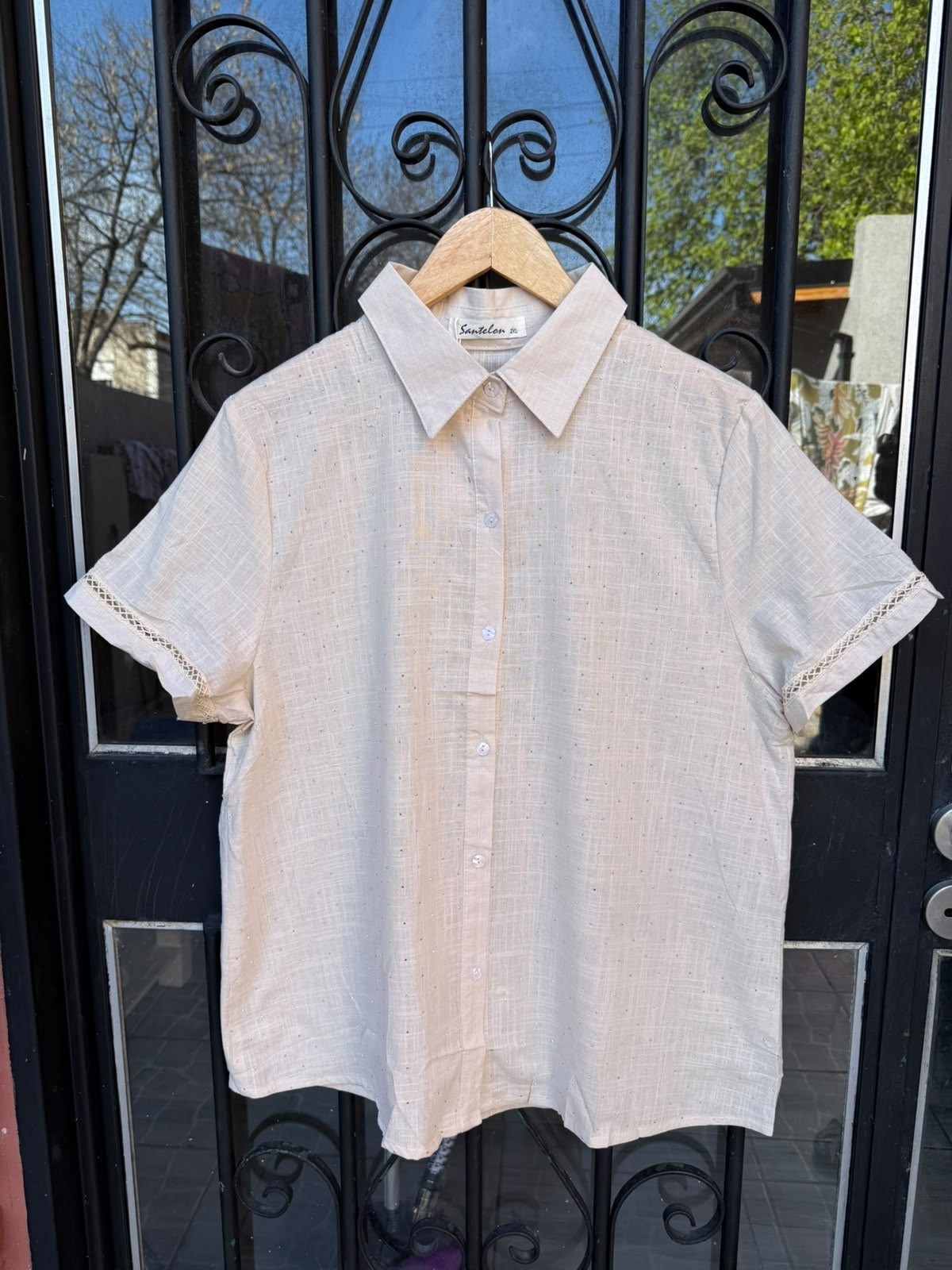 Camisa Amplia Puntos Plateados - Imagen 5