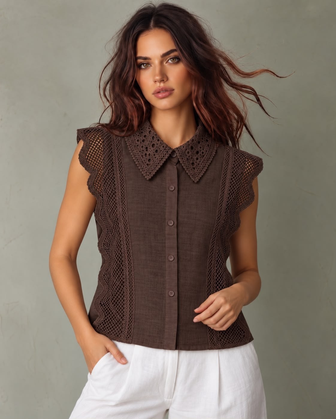 Camisa con Encaje - Imagen 2
