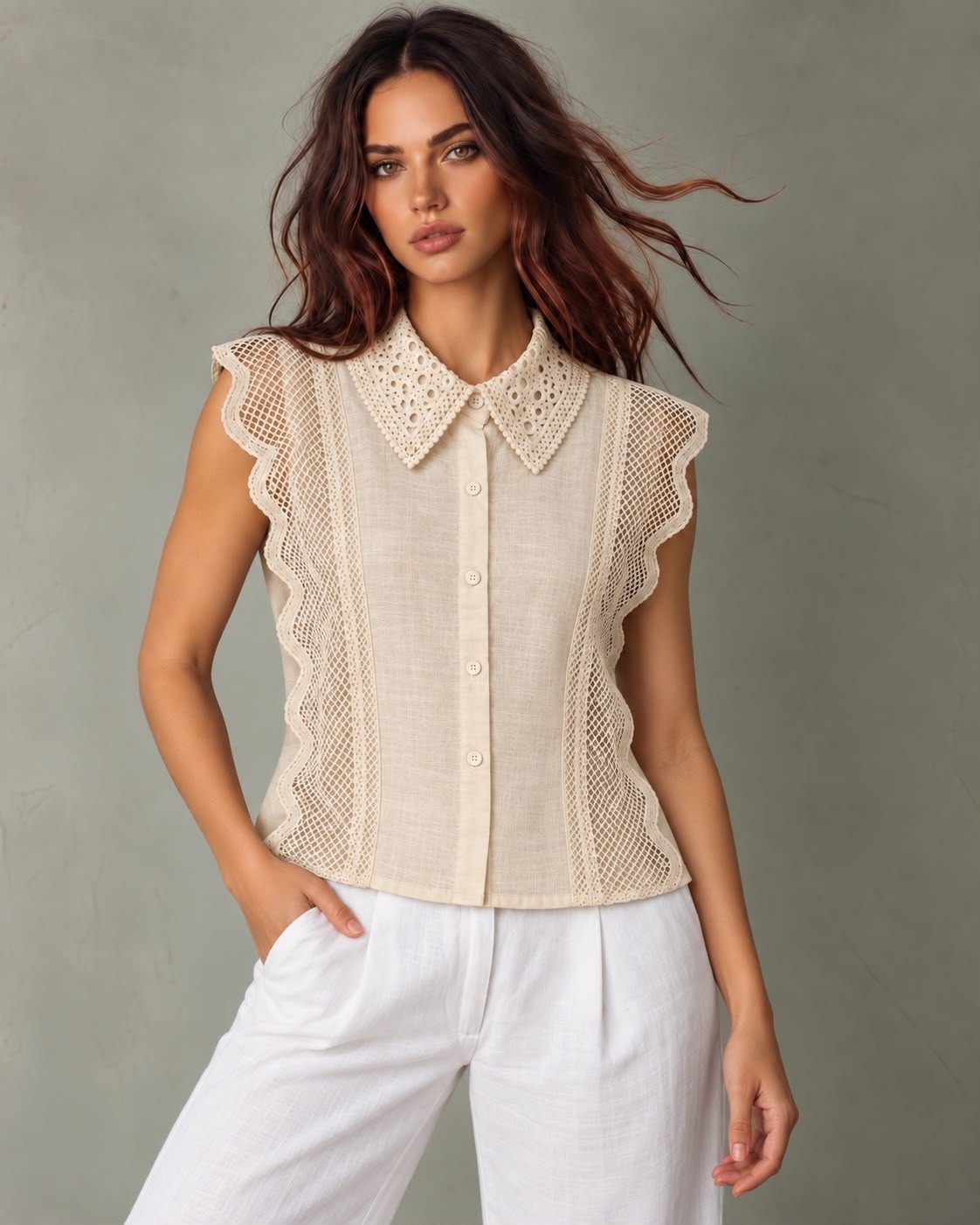 Camisa con Encaje - Imagen 4
