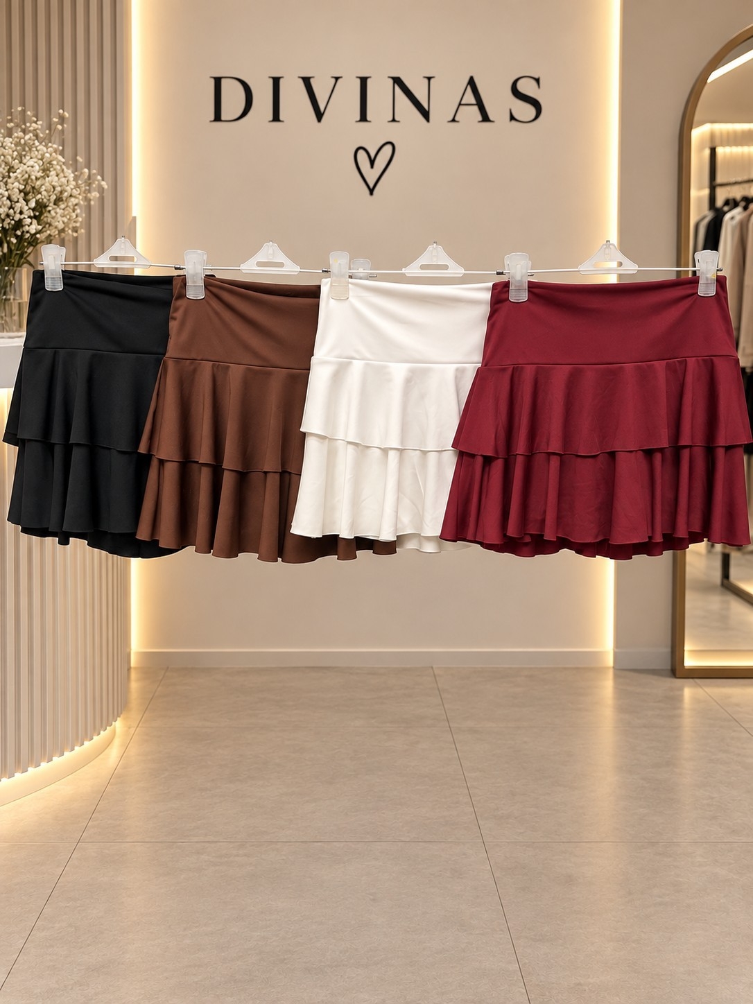 Short Pollera Dos Volados - Imagen 2