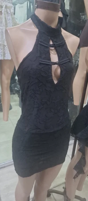 Vestido Corto,halter Asiatico