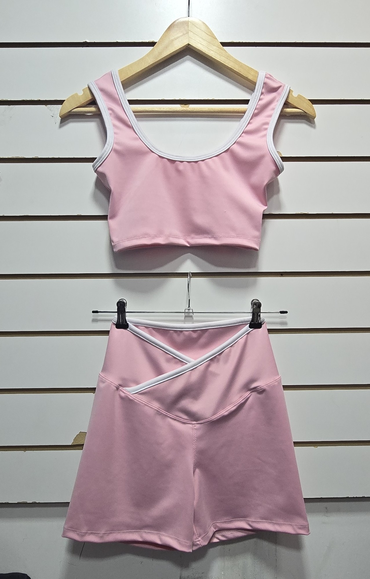 Conjunto Yoga Top + Short Cintura Cruzada - Imagen 3
