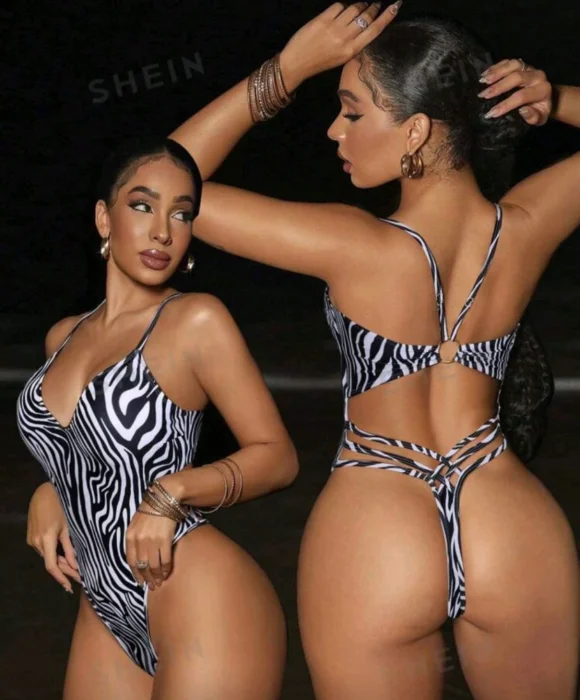 Bikini Malla Enteriza Importada Animal Print