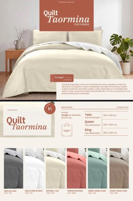 Cover- Quilt "kavanagh" Taormina Reversibles