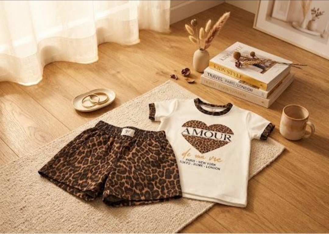 Conjuntos Animal Print Short +remera - Imagen 2