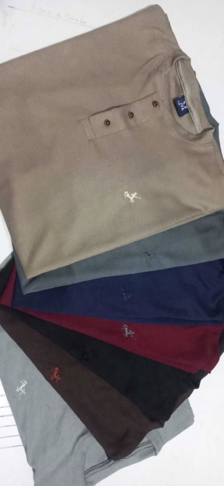 Remera de Wafle con Botones Hombre Talles Especiales - Imagen 3