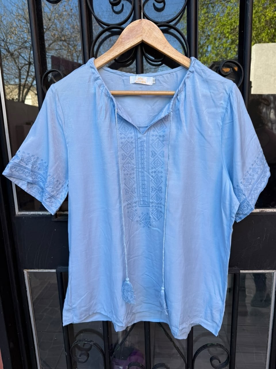 Blusa Bordado con Flecos - Imagen 6