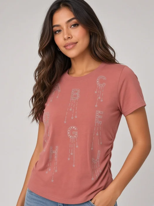 Remera con Brillo de Chicas Importado