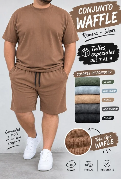 Conjunto Waflle Talle Especial
