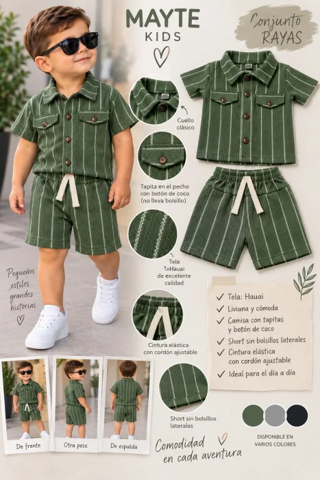 Conjunto Hauai Rayado