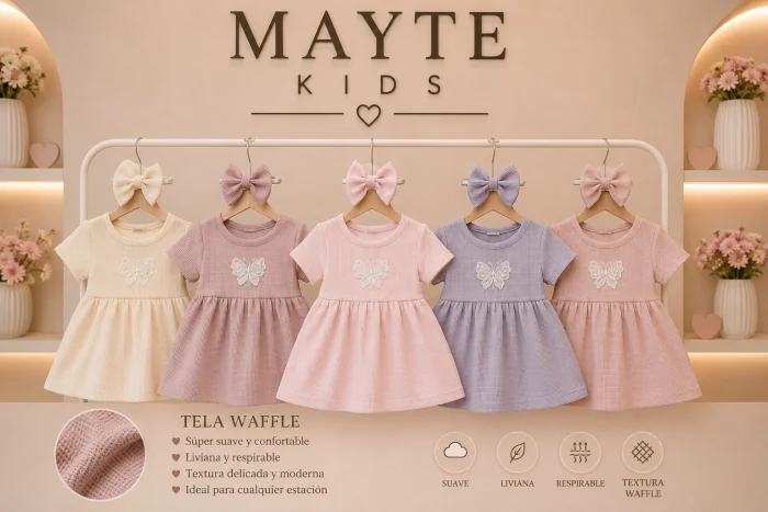 Vestidos 2 Piezas de Waffle
