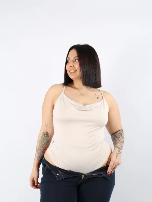 Body Musculosa Escote Buche Microfibra