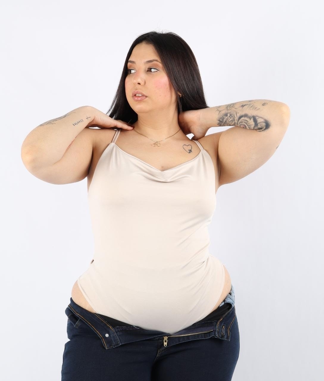 Body Musculosa Escote Buche Microfibra - Imagen 2