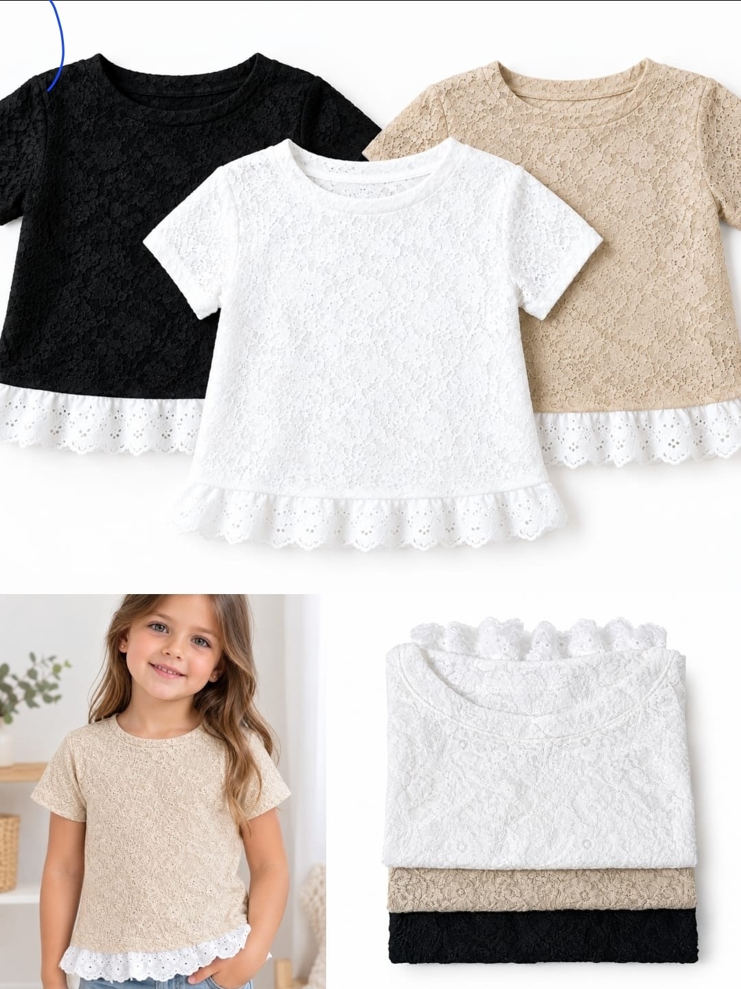 Remera Broderi con Puntilla - Imagen 2
