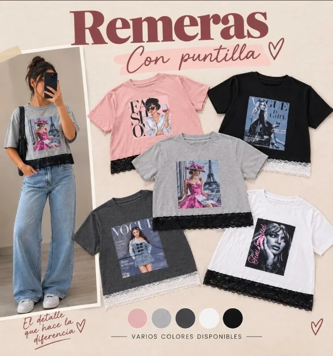 Remera Morley Puntilla