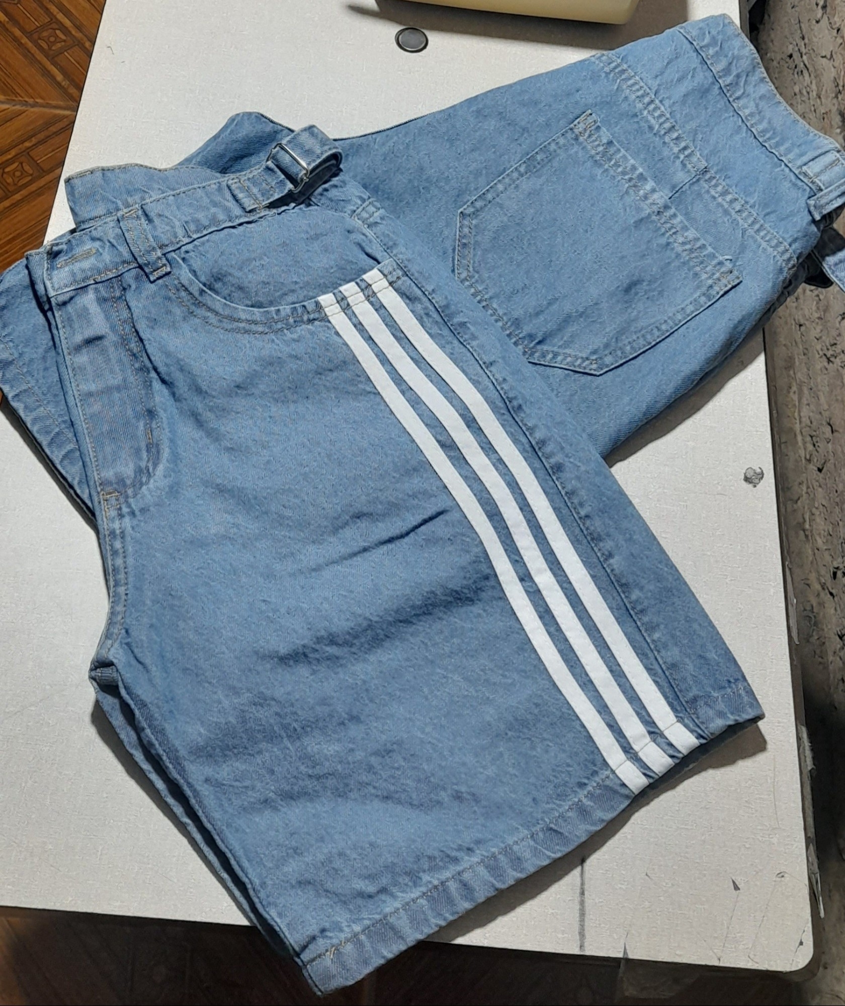 Bermuda Baggy Ston con Tres Tiras con Reguladores 4 Bolsillos - Imagen 1