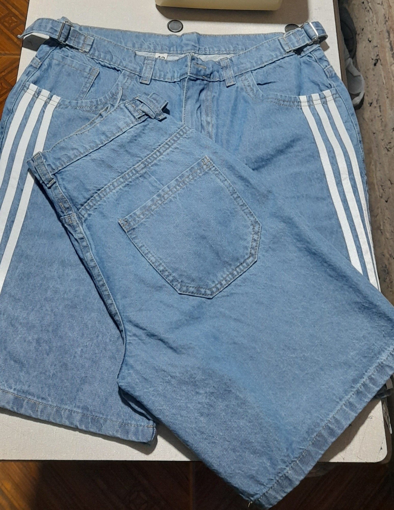 Bermuda Baggy Ston con Tres Tiras con Reguladores 4 Bolsillos - Imagen 2